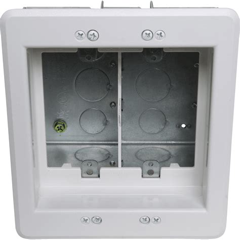 arlington industries gang steel tv box recessed|Arlington recessed wall plate.